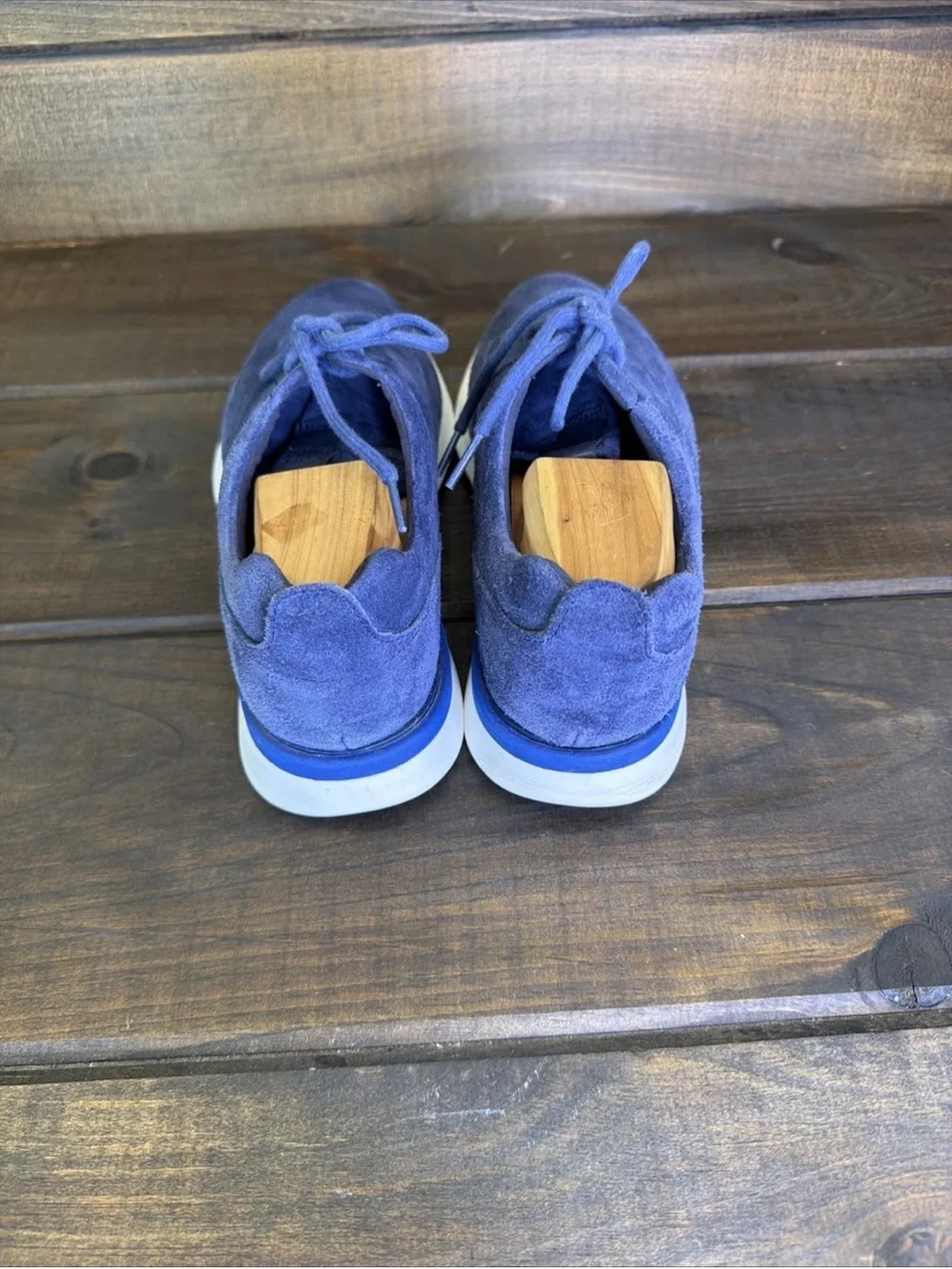 Cole Haan Grand Horizon II Blue Suede Casual Oxford Shoes Men Size 10 M